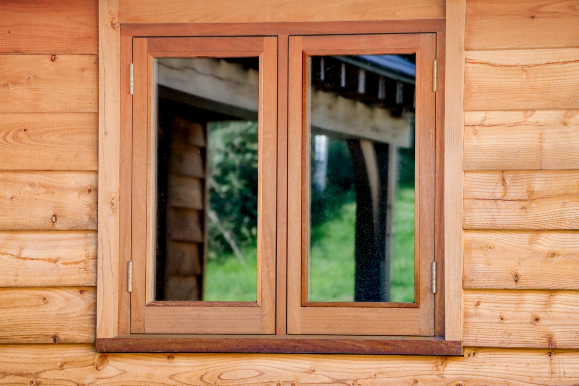 Close up image of Window In Timber Framed Outbuilding